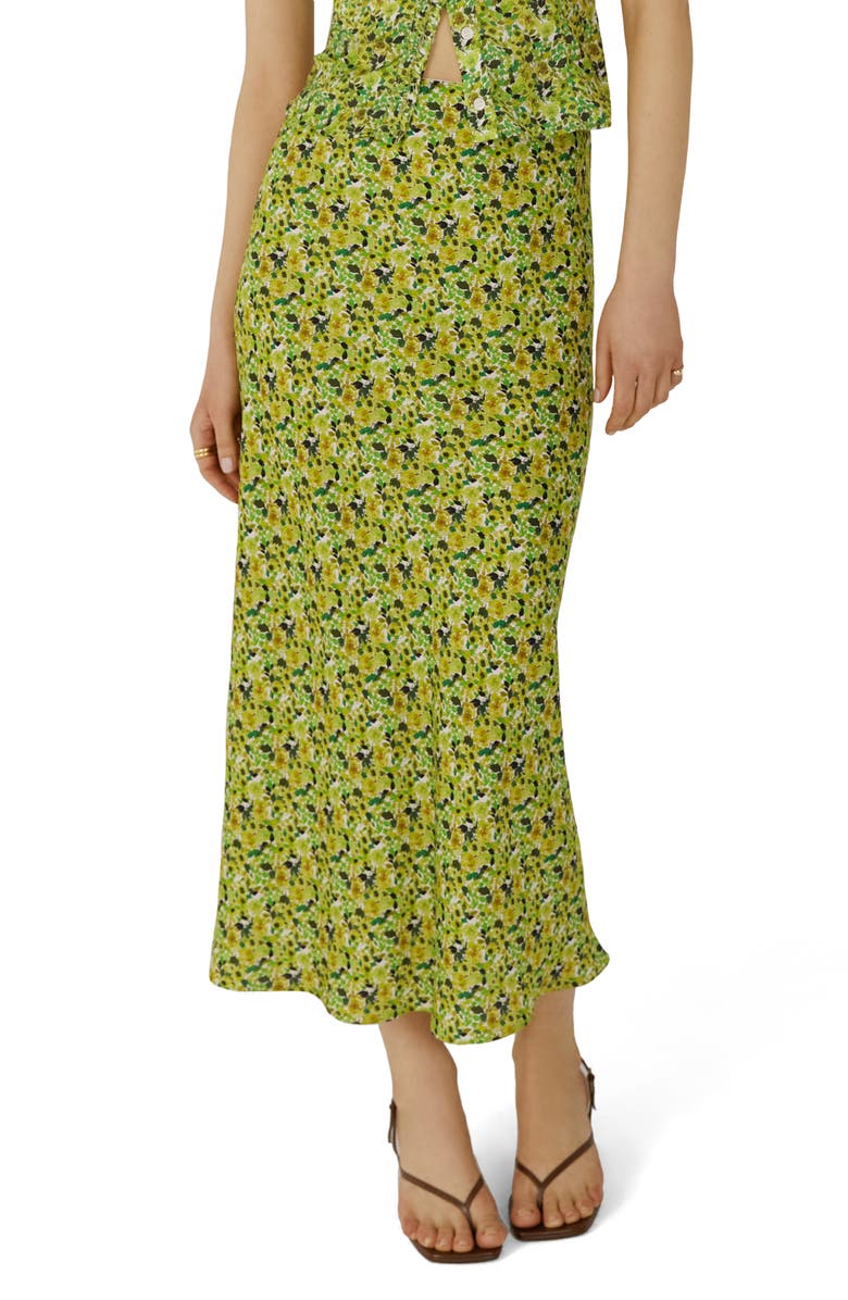 Favorite Daughter The Gwen Floral Satin Skirt, Main, color,