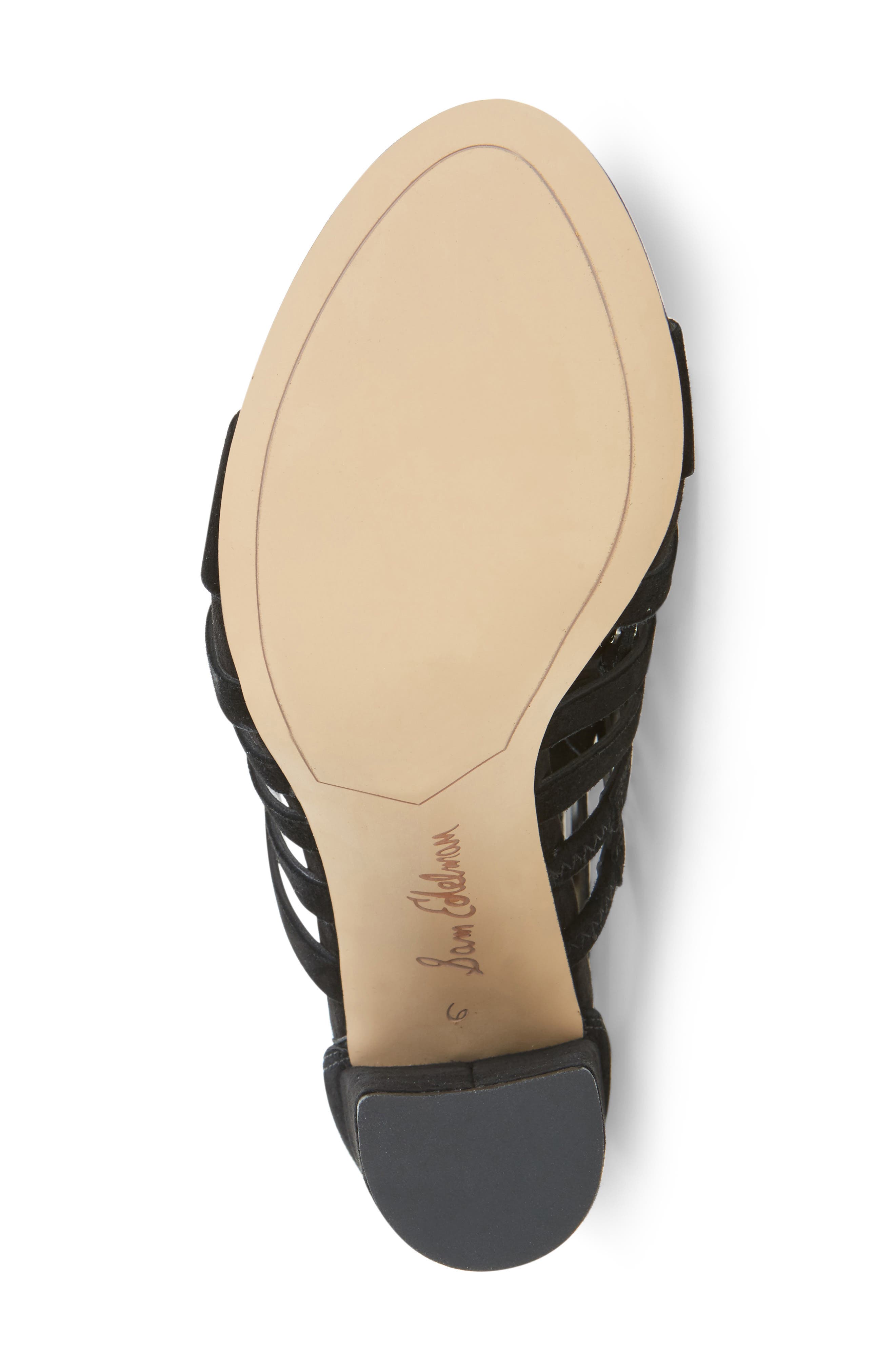 Yarina Sandal, Alternate, color, BLACK LEATHER