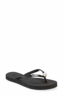 Stuart Weitzman Imitation Pearl Flip Flop