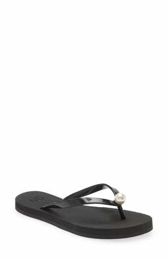 Stuart Weitzman Imitation Pearl Flip Flop