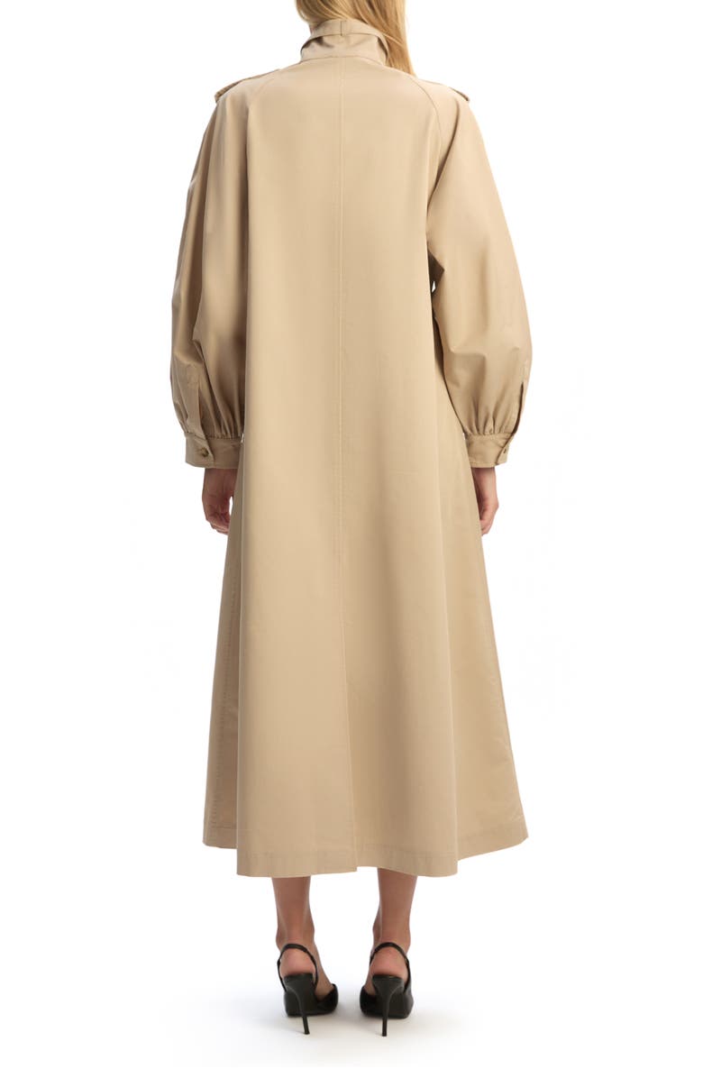 Bardot Isler Longline Trench Coat, Alternate, color, Latte