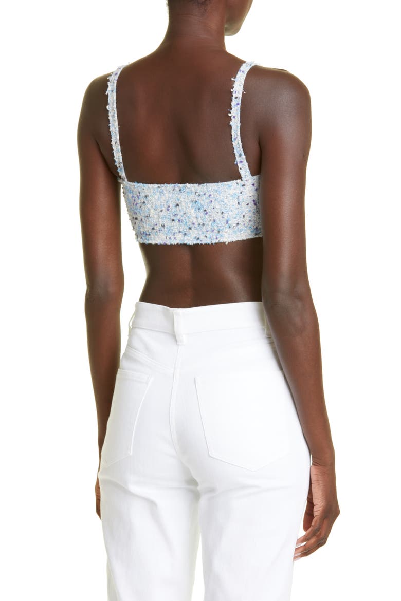Textured Tweed Knit Bralette Top, Alternate, color, BLUE MULTI