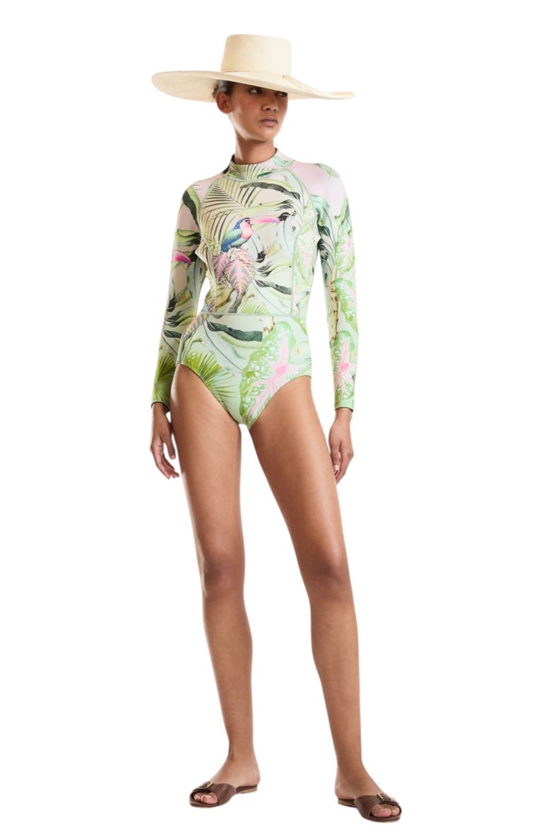 Palm Mirage Wetsuit, Alternate, color, Green