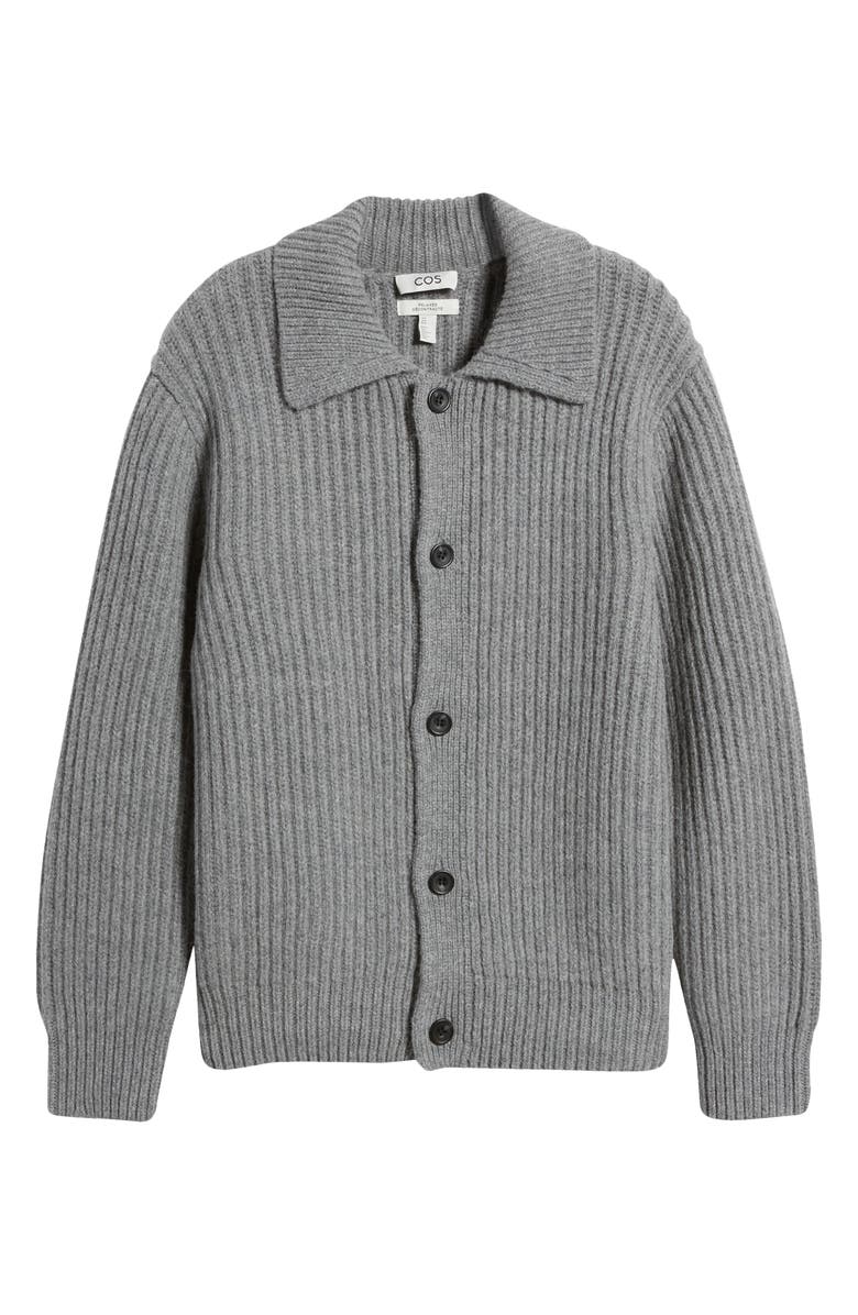 COS Relaxed Fit Alpaca & Recycled Wool Blend Cardigan, Alternate, color, 