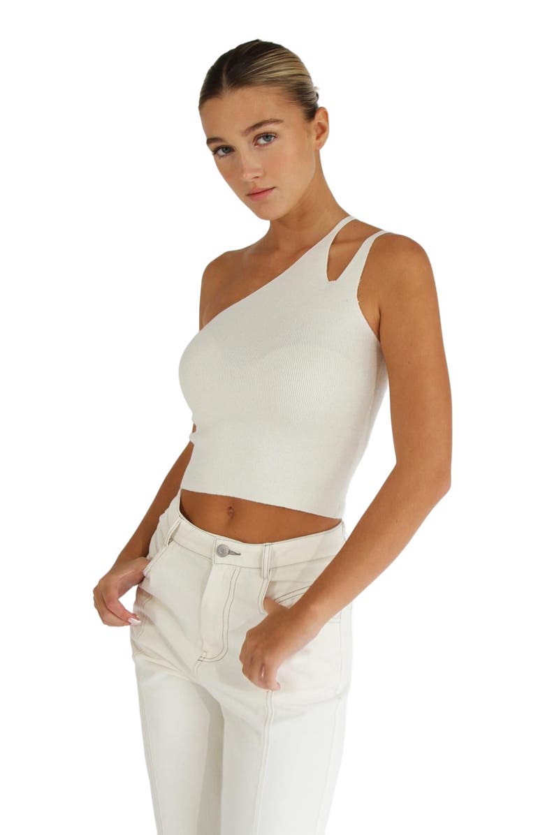 Belle & Bloom Symphony Double Strap Knit Crop, Alternate, color, Cream
