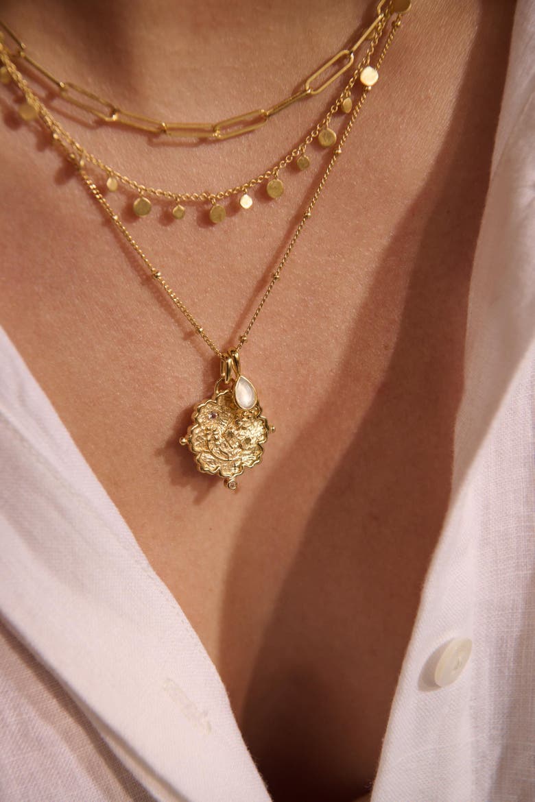 Loved Always Pendant Necklace, Alternate, color, Yellow Gold