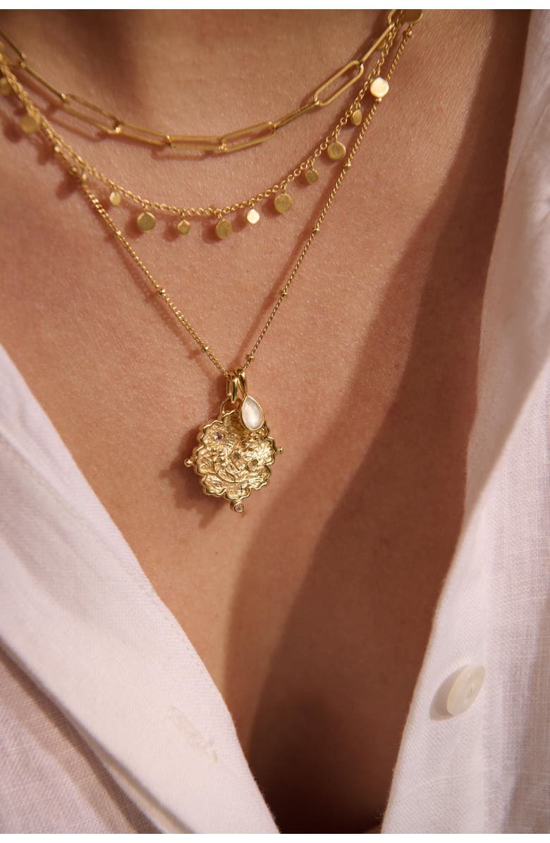 Murkani Loved Always Pendant Necklace, Alternate, color, Yellow Gold