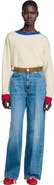 SANDRO Straight jeans with leather belt