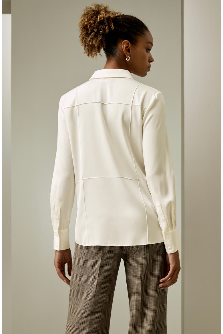 Women's Sprezzatura Silk Blouse, Alternate, color, Natural White