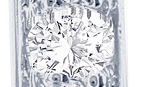 Simona Sterling Silver Lab Grown Diamond Hoop Earrings In Metallic