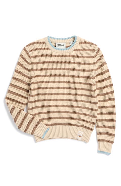 Kids' Yarn Dye Stripe Crewneck Sweater (Big Kid)