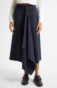 MONSE Front Cascade Stretch Wool Crop Sailor Pants