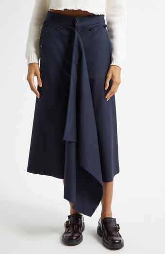 Front Cascade Stretch Wool Crop Sailor Pants