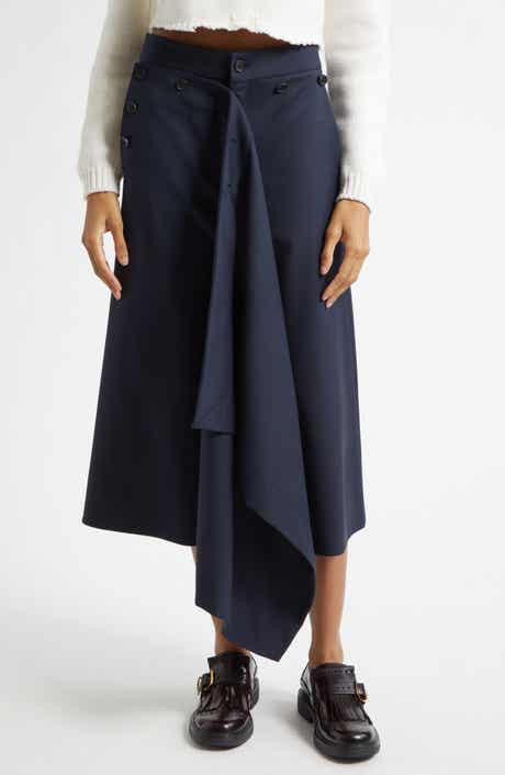 Front Cascade Stretch Wool Crop Sailor Pants