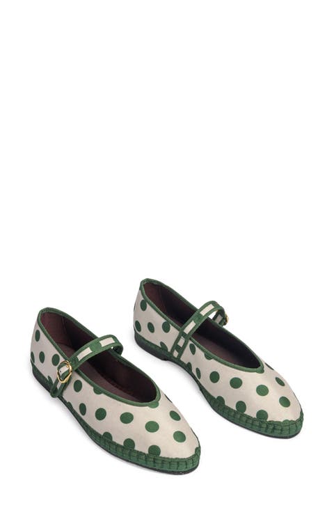 Polka Dot Pierre Mary Jane Flat