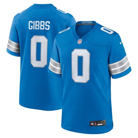 Men's Nike Jahmyr Gibbs Blue Detroit Lions Game Player Jersey