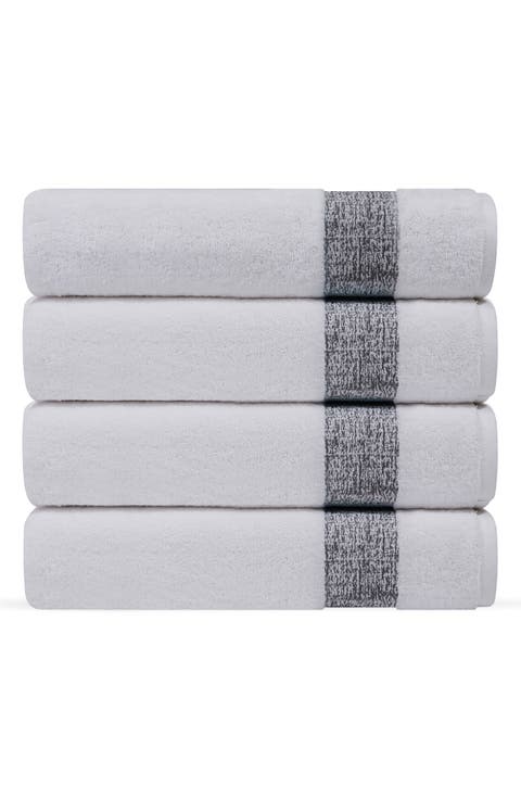 Pera Set of 4 Turkish Cotton Bath Towels