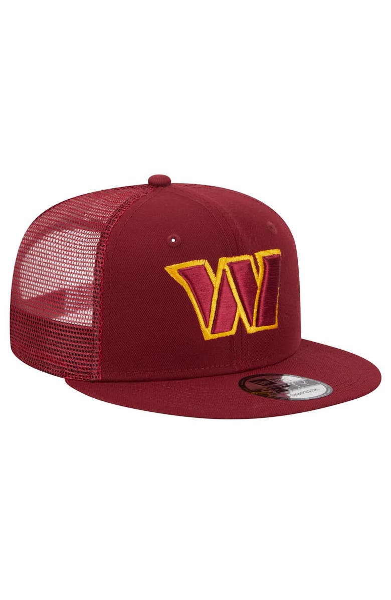 New Era Men's New Era Burgundy Washington Commanders  Main Trucker 9FIFTY Snapback Hat, Alternate, color, Burgundy