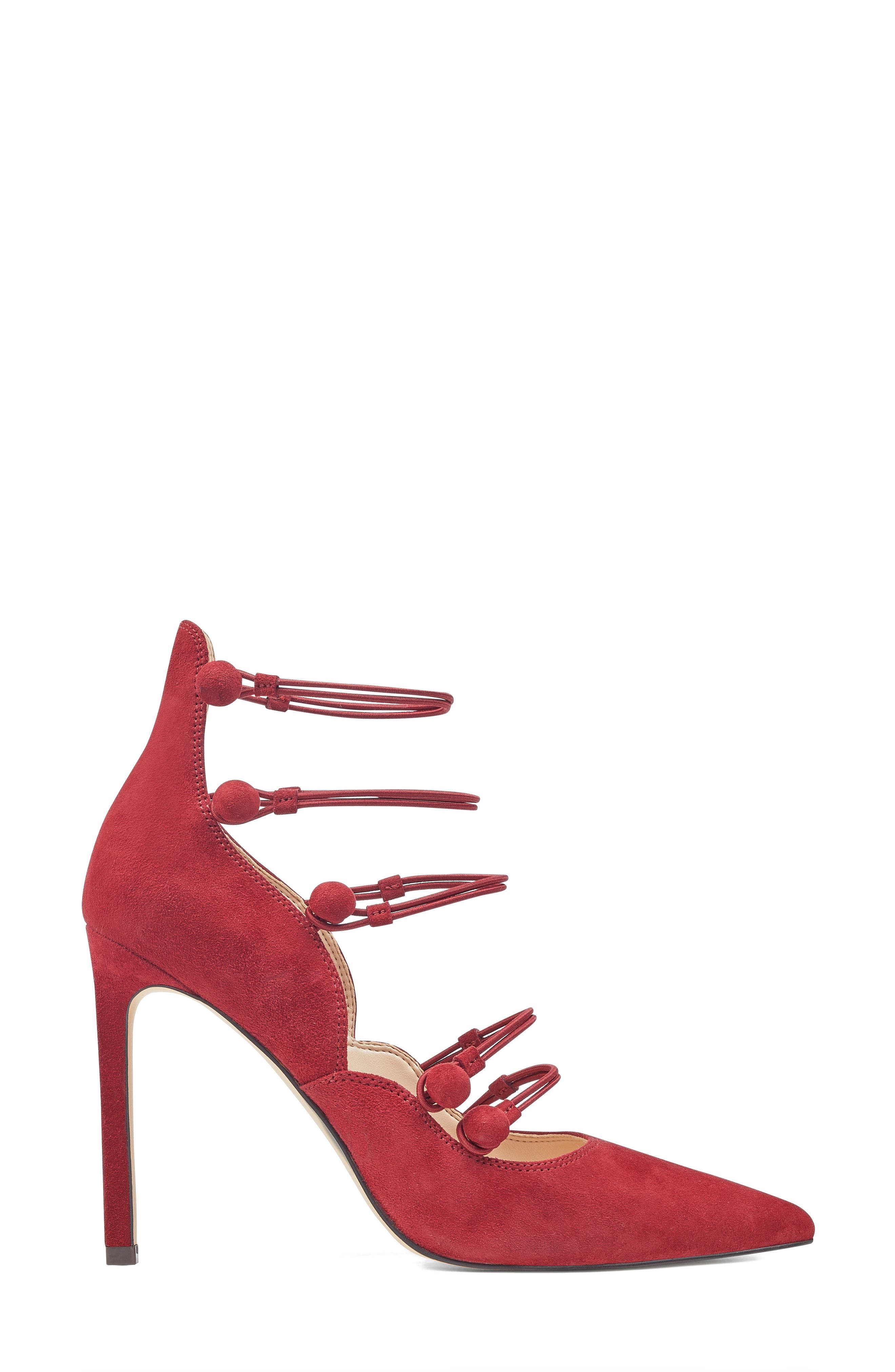 Tennyson Strappy Pump, Alternate, color, RED SUEDE