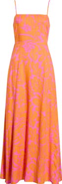 SUGARLIPS Kaci Floral Vin Smocked Maxi Dress