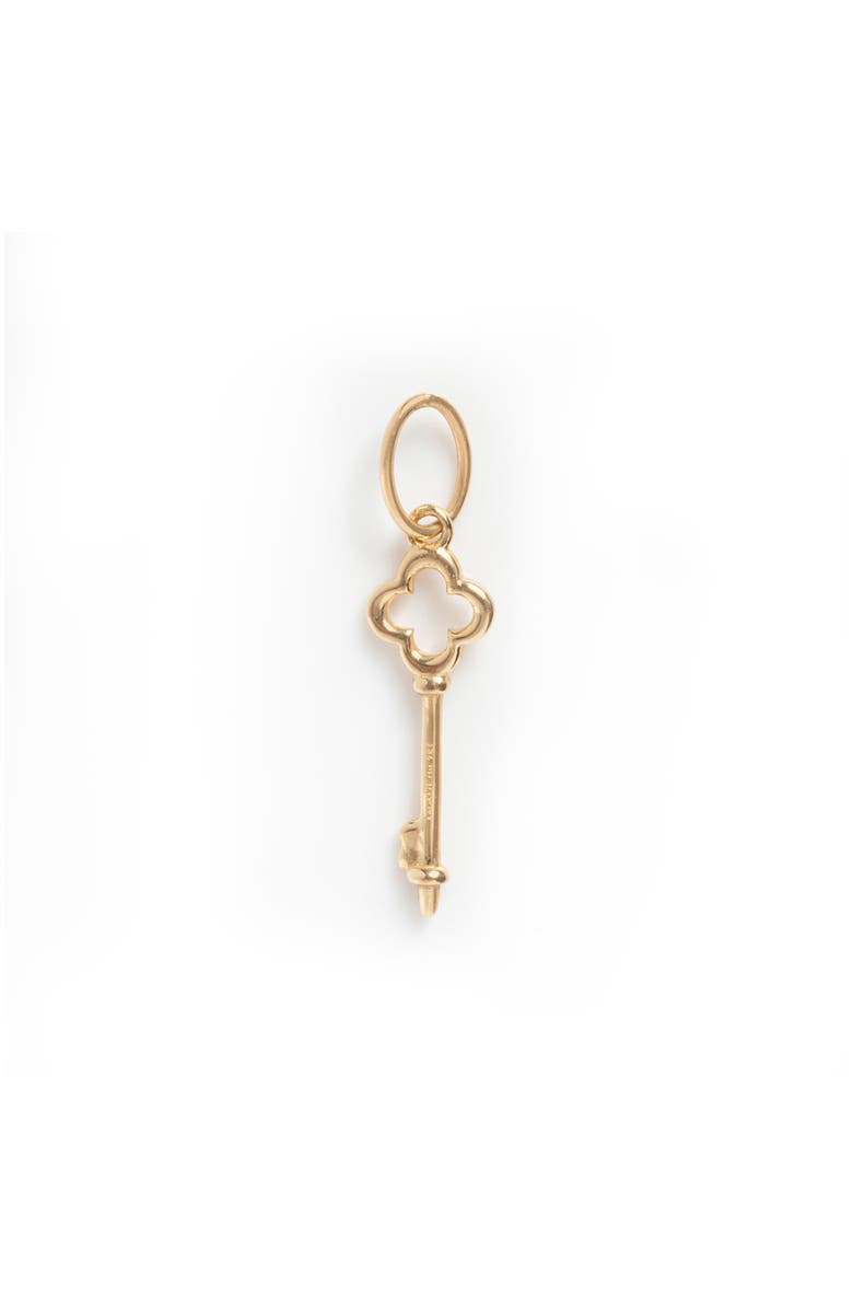 Local Eclectic Solid Gold Key Charm, Main, color, Gold