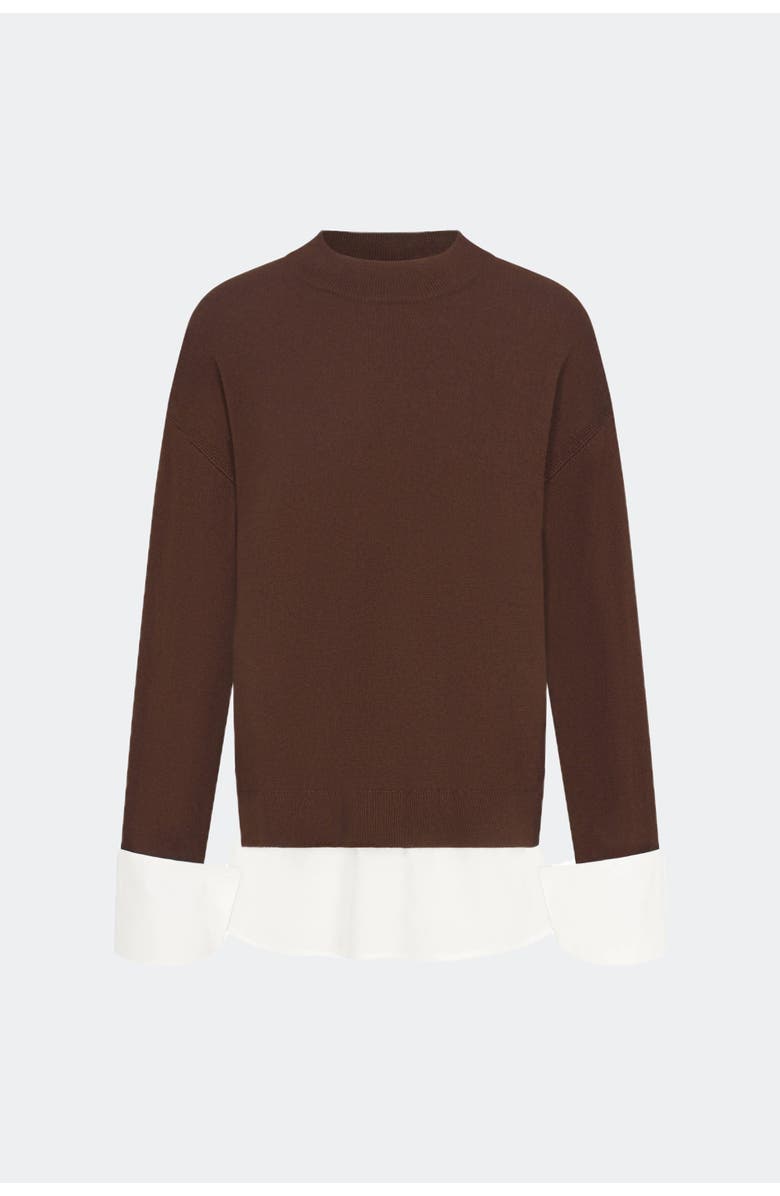 SIMONMILLER Pip Poplin Combo Sweater - Choco Brown Macadamia, Main, color, Choco Brown/Macadamia