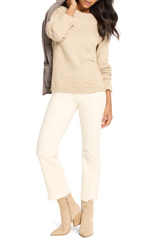 Nic + Zoe Nic+zoe Textural Detail Sweater In Brown