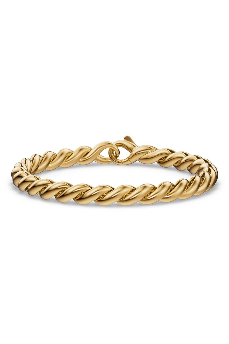 Sculpted Cable 18k Gold Chain Bracelet, Main, color, GOLD