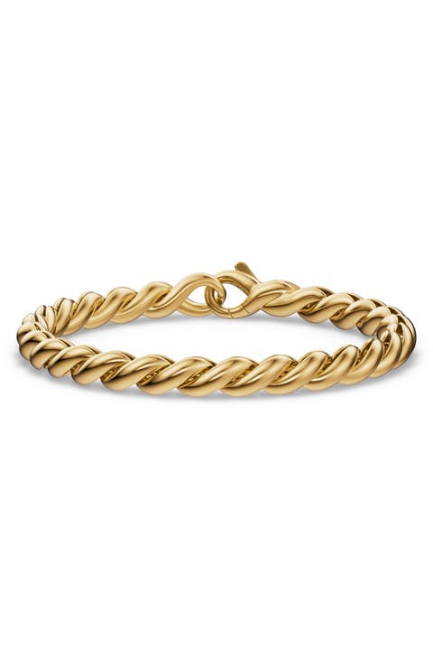 Sculpted Cable 18k Gold Chain Bracelet