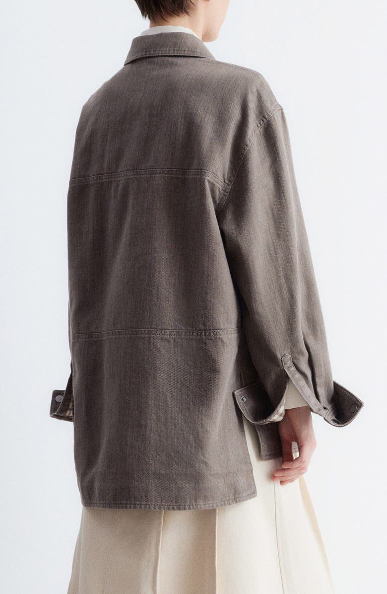 Embroidered Cotton Shirt Jacket