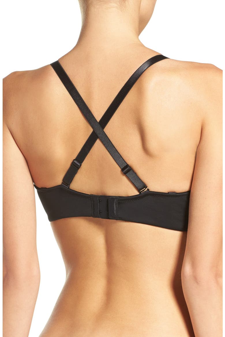 Convertible Underwire T-Shirt Bra, Alternate, color, BLACK