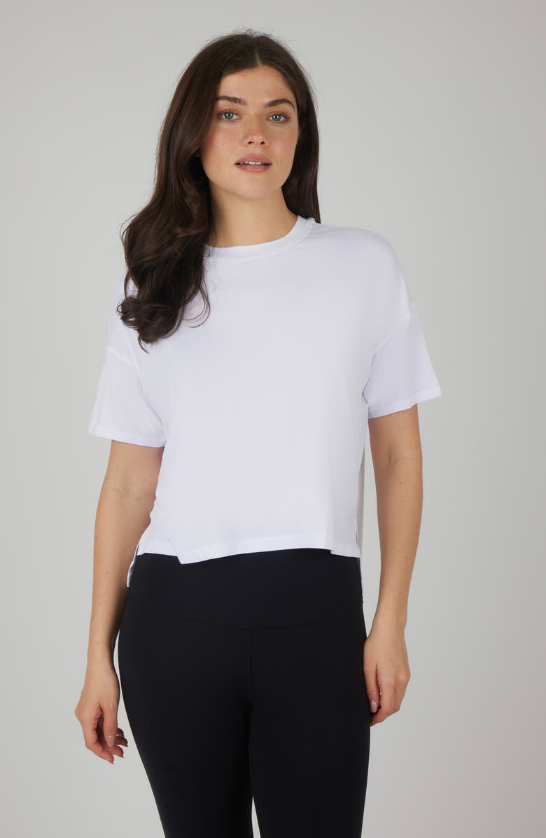 90 DEGREE BY REFLEX 2-Pack Deluxe High-Low Boxy Crop T-Shirts, Alternate, color, 