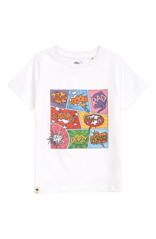 Boardies Kids' Cosmic Organic Cotton Graphic Tee in White 