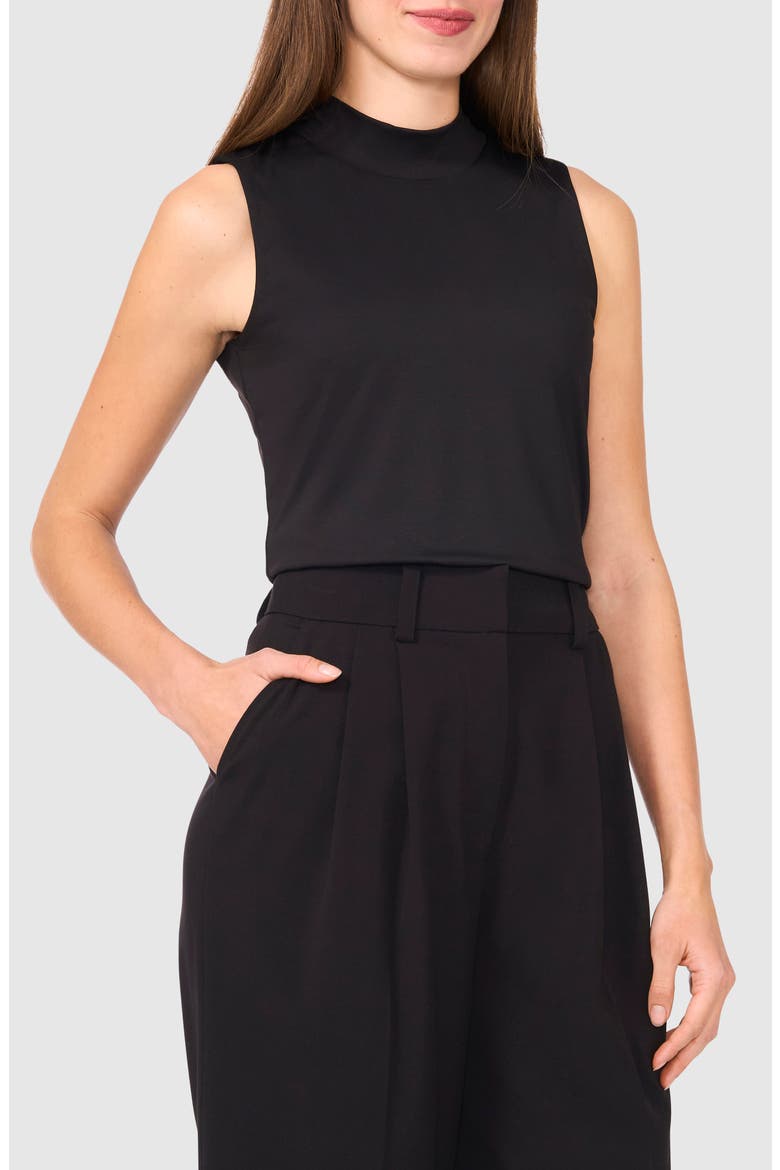 Sleeveless Mock Neck Top, Main, color, RICH BLACK