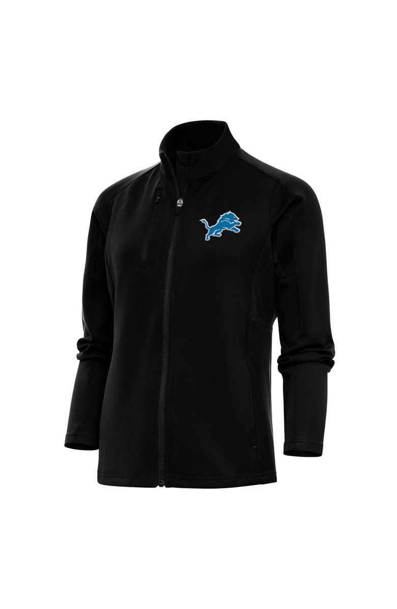 ANTIGUA Women's Antigua Black Detroit Lions Team Logo Generation Full-Zip Jacket, Main, color,