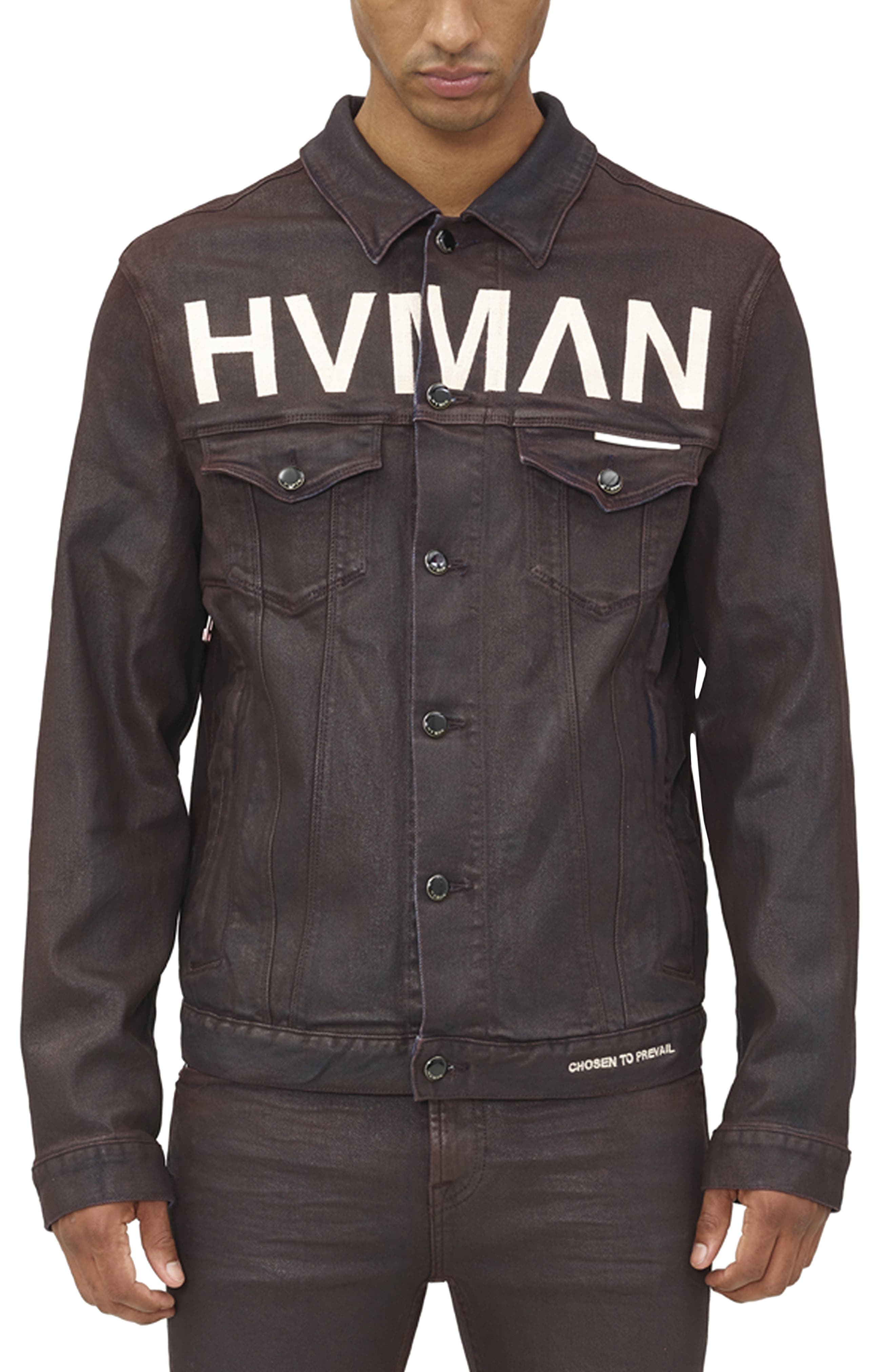 HVMAN MK1 Overspray Logo Denim Jacket