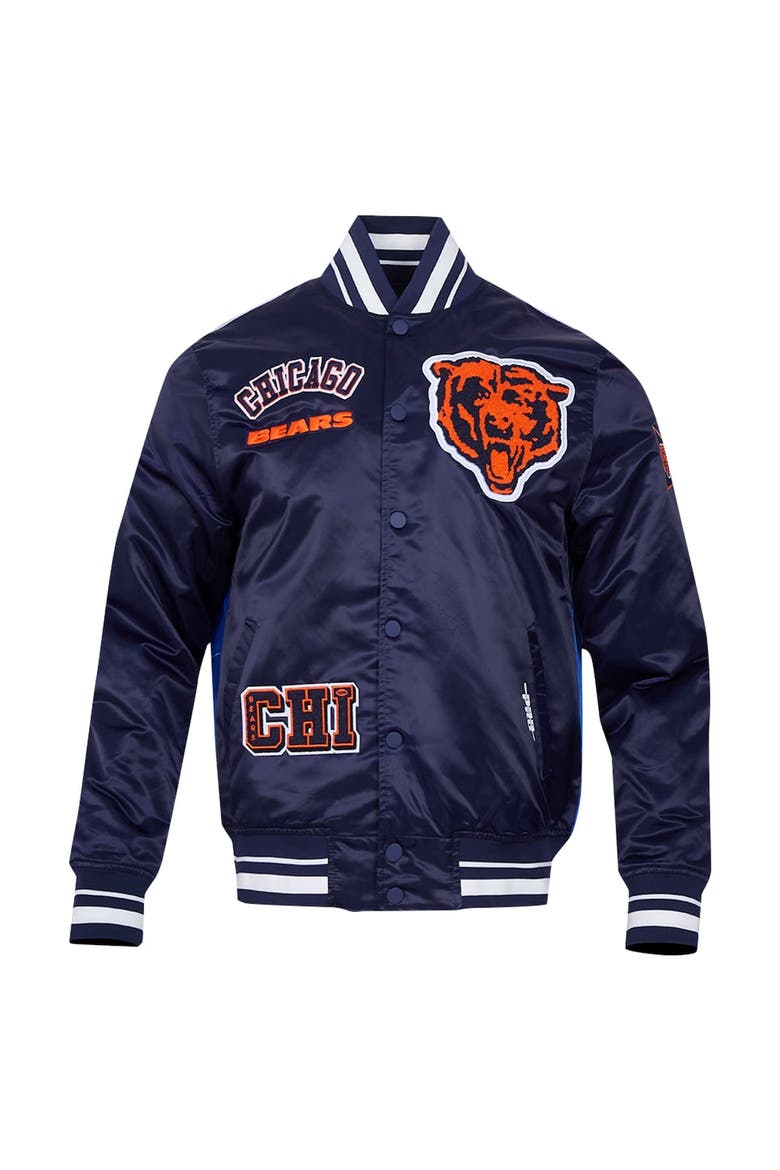 Men's Pro Standard Navy Chicago Bears Sublimated Satin Full-Snap Jacket, Alternate, color, Navy