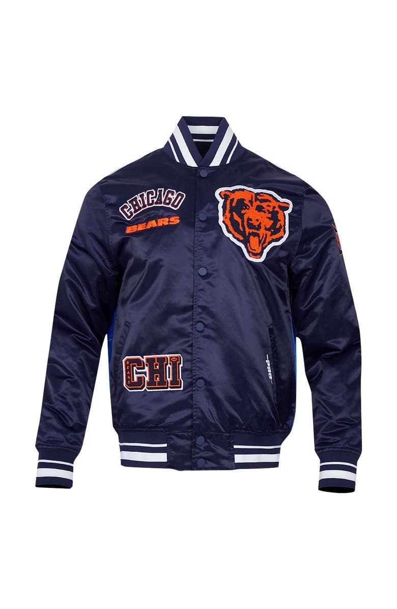 PRO STANDARD Men's Pro Standard Navy Chicago Bears Sublimated Satin Full-Snap Jacket, Alternate, color, Navy