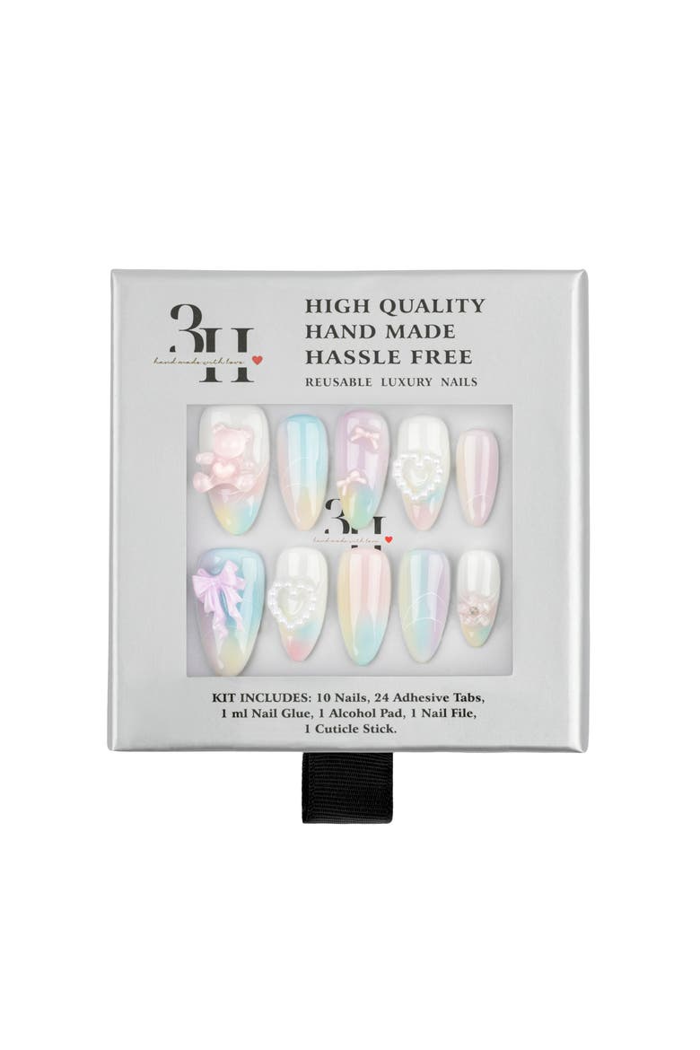 Pastel Aura Luxury Handmade Press On Nails, Main, color, Multicolor Pastel