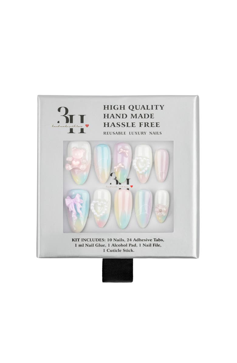 3H Nails Pastel Aura Luxury Handmade Press On Nails, Main, color, Multicolor Pastel