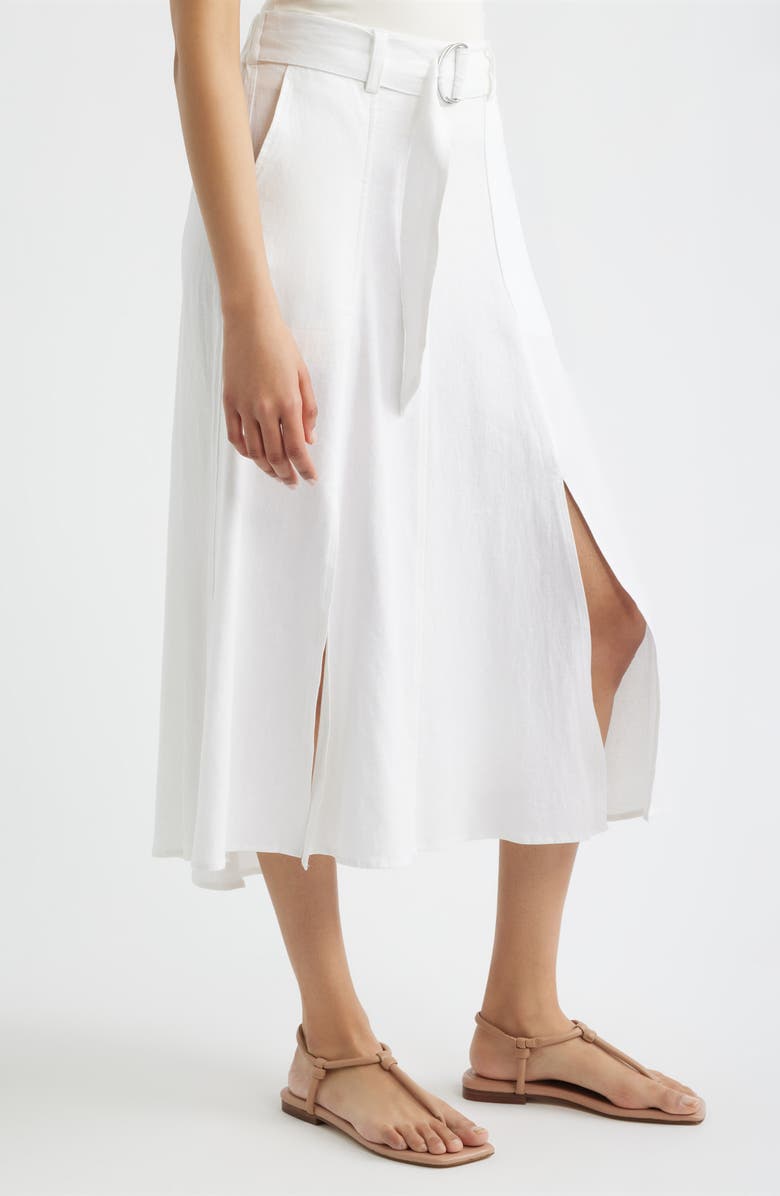 CITY BLUES Belted Double Slit Midi Skirt, Alternate, color, 