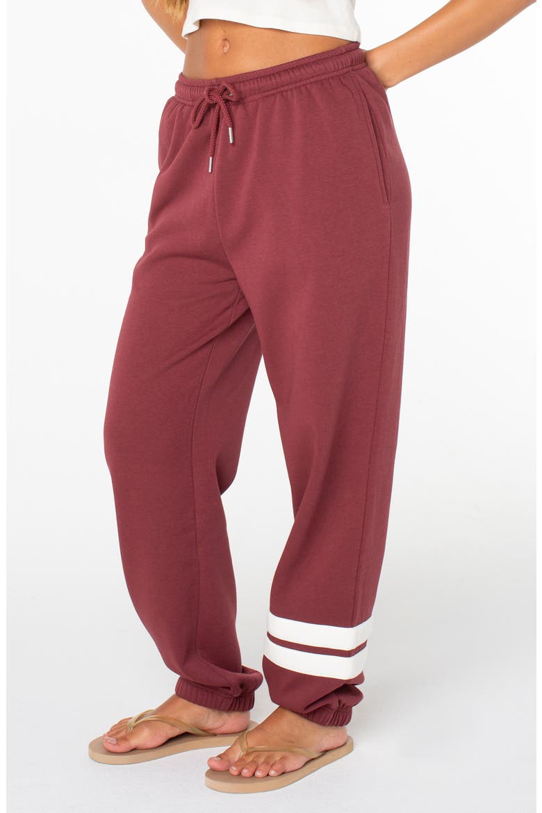 Sunset Stripe Sweatpants, Alternate, color, PORT