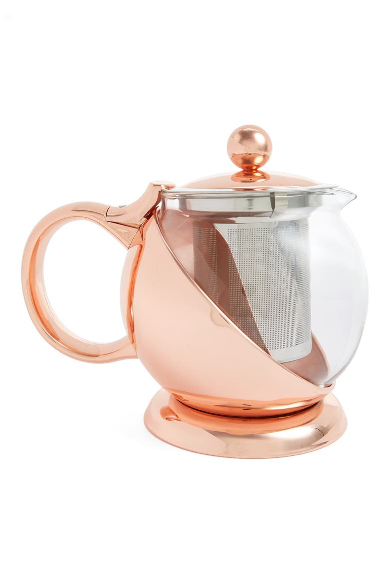 Shelby Teapot & Infuser Set, Main, color, ROSE
