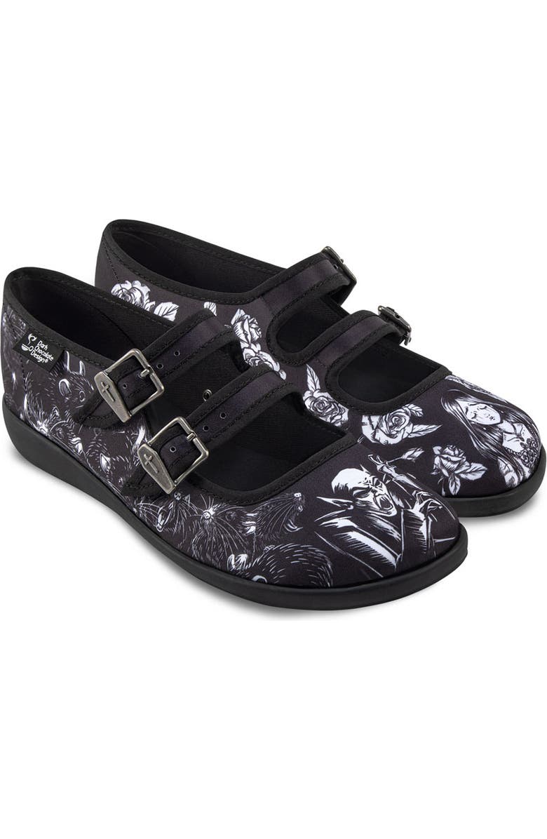 Hot Chocolate Design Death Stalks Mary Jane Flat, Main, color, Death Stalks