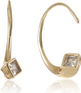 Ettika Twisted Cubic Zirconia Hoop Earrings
