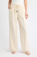 Odd Muse High Waist Wide Leg Linen Blend Pants