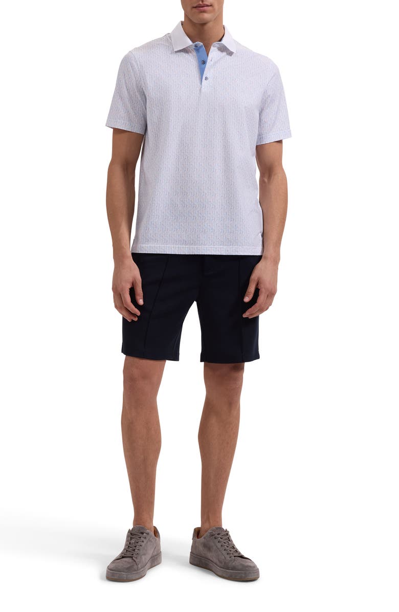 Bugatchi Valerian OoohCotton<sup>®</sup> Golf Sketch Print Polo, Alternate, color, Dusty Pink