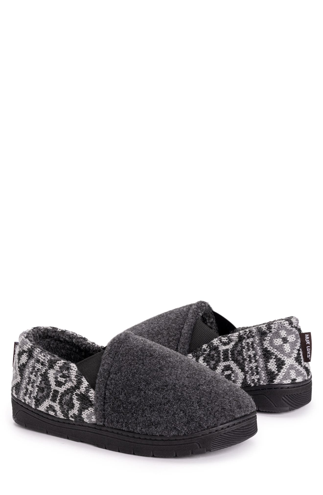 MUK LUKS Kristof Faux Shearling LIned Slipper, Alternate, color, 