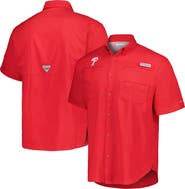 Columbia Men's Columbia Red Philadelphia Phillies Tamiami Omni-Shade Button-Down Shirt