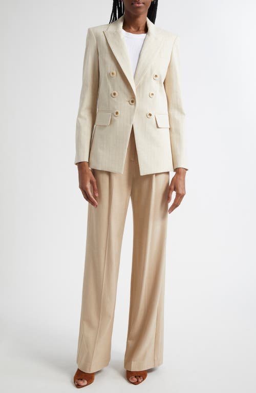 Veronica Beard Cruz Stretch-linen Pant In Stone Khaki In Stone Khaki